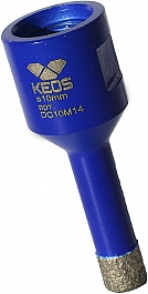 Коронки алмазные по керамограниту Keos Professional Vacuum Brazed M14 10 мм