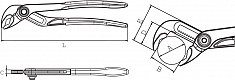 Размеры клещей раздвижных сантехнических саморегулирующихся Super-Ego