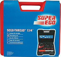 Упаковка клуппа трубного ручного Super-Ego 600 Set Compact 1/2"-3/4"-1" NPT