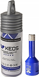 Упаковка коронки алмазной по керамограниту Keos Professional Vacuum Brazed M14 10 мм