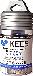 Упаковка коронок алмазных по керамограниту Keos Professional Vacuum Brazed M14 55 мм